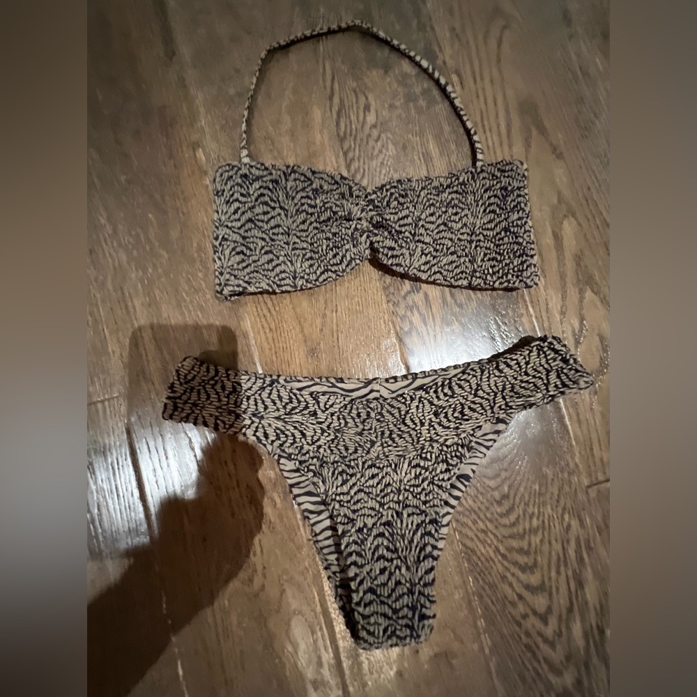 NWOT Tori Praver Swimwear Bathing Suit, Print Bikini, Size S - M
